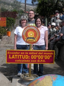 Roger, Mom, and me at latitude 0