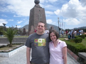 Roger and Rachel at Middle of the World