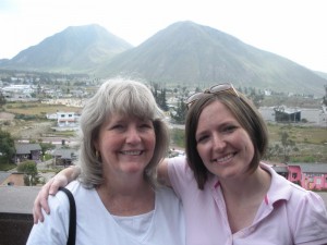 Mom and me at Middle of the World | Top of the monument