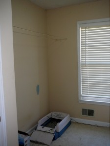 Laundry room before