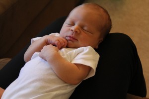 Isaiah sleeping like a little angel.